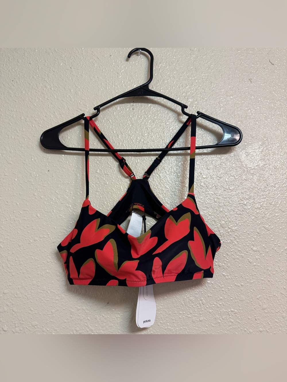 Prana Lahari Bikini Top in Rose Fire Indo Disco